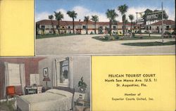 Pelican Tourist Court Postcard