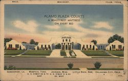 Alamo Plaza Courts Postcard