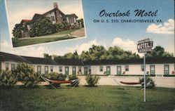 Overlook Motel on U.S. 250 Charlottesville, VA Postcard Postcard Postcard