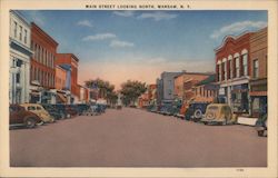 Main Street Looking North Warsaw, NY Postcard Postcard Postcard