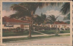 Marilyn Hotel Apartments Hollywood, FL Postcard Postcard Postcard