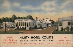 Amity Hotel Courts Postcard