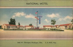 National Motel Muskogee, OK Postcard Postcard Postcard