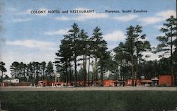 Colony Motel and Restaurant Postcard