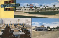 Florida Motor Court Hotel Postcard