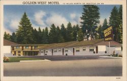 Golden-West Motel Postcard