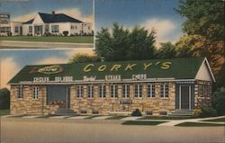 Corky's Restaurant and Motel Postcard