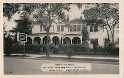 The Burckhalter House Aiken, SC Postcard Postcard Postcard