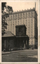 The Parker House - King's Chapel in Foreground Postcard