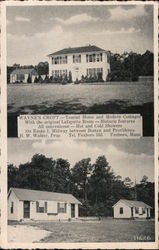 Wayne's Croft Tourist Home and Modern Cottages Foxboro, MA Postcard Postcard Postcard