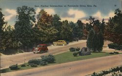 Gov. Fischer Intersection on Peninsula Drive Erie, PA Postcard Postcard Postcard
