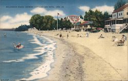 Waldameer Beach showing cottages and hotel Postcard