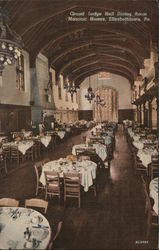 Grand Lodge Hall Dining Room, Masonic Homes Postcard