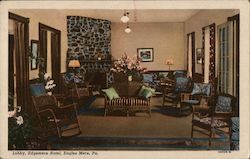 Lobby of the Edgemere Hotel Postcard