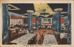 The Empire Room at the Rice Hotel Postcard