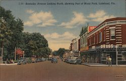 Kentucky Avenue Looking North Lakeland, FL Postcard Postcard Postcard