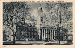 "Old Main" Built 1855 - Re-Built 1930 Postcard