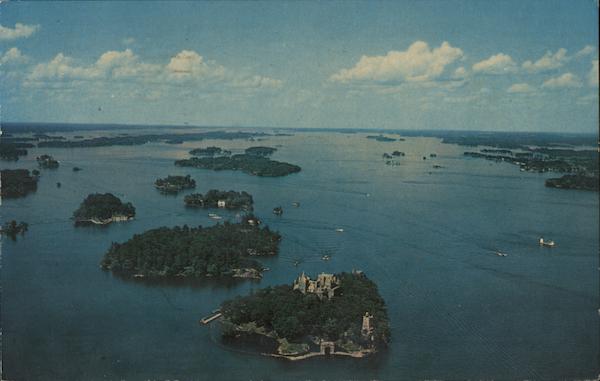 Air View of the Thousand Islands Looking East Alexandria Bay New York