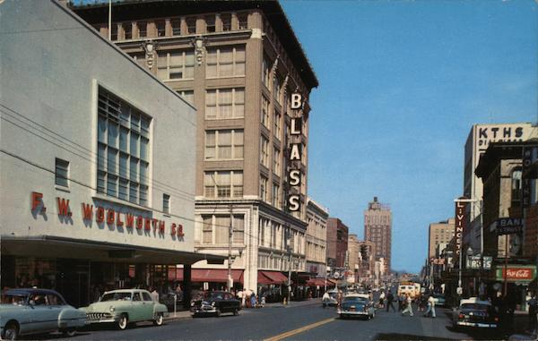 Main Street, Looking North in the Heart of Downtown Little Rock Arkansas