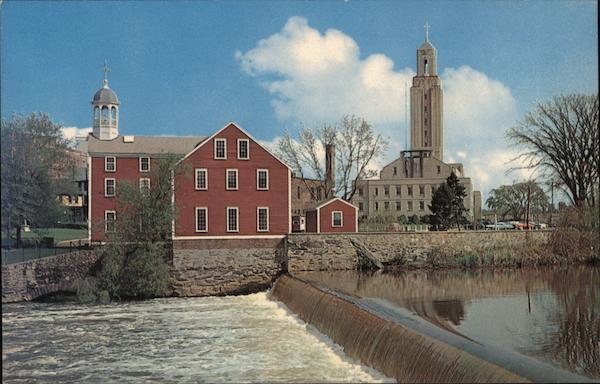Slater Mill and City Hall Pawtucket Rhode Island