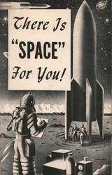 There Is SPACE For You! - Man on the Moon Postcard