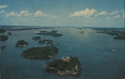 Air View of the Thousand Islands Looking East Alexandria Bay, NY Herbert Lanks Postcard Postcard Postcard