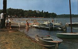 Swimming at Lakeside Park, Edinboro Lake Postcard