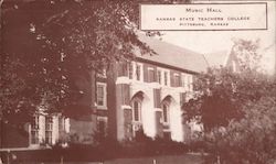 Music Hall, Kansas State Teachers College Pittsburg, KS Postcard Postcard Postcard