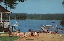 Beautiful Cassadaga Lake - Village Park and Bathing Beach New York Postcard Postcard Postcard