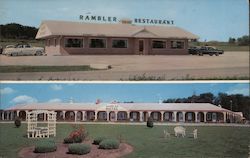 Rambler Motel and Restaurant Cameron, MO Postcard Postcard Postcard