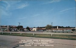 Twin Tower Motel and Restaurant Postcard