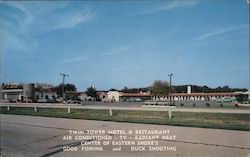 Twin Tower Motel and Restaurant Postcard