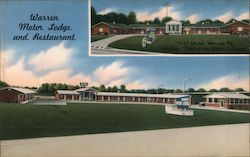 Warren Motor Lodge and Restaurant Postcard