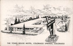 The Town House Motel Colorado Springs, CO Postcard Postcard Postcard