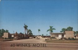 40 WInks Motel Postcard