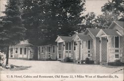 U.S. Hotel, Cabins and Restaurant Bethel, PA Postcard Postcard Postcard