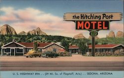 The Hitching Post Motel on US Highway 89A Sedona, AZ Postcard Postcard Postcard