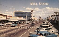 The Beautiful Broad Main Thoroughfare Mesa, AZ Postcard Postcard Postcard