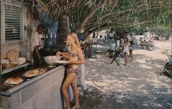 Luncheon at Honeymoon Beach, Water Isle Hotel and Beach Club Postcard