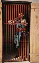 Pirates in Jail for Crimes at Buccaneer Bay, Pirate Land Postcard