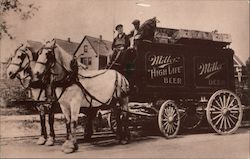 Miller Brewing Company Horse Cart Postcard