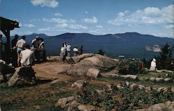 View from the Summit of Mt. Cranmore showing Moat Mountain Range and White Horse Ledge North Conway, NH Dick Smith Postcard Post Postcard