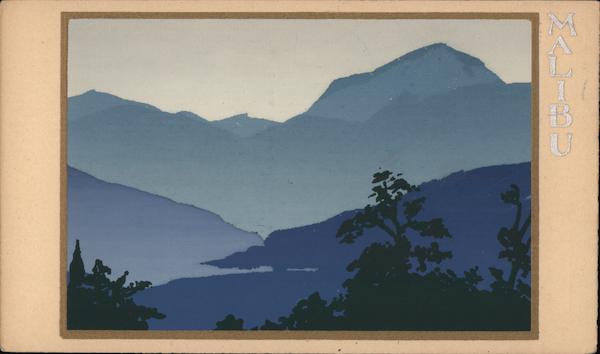 View at Topanga Canyon, Serigraph California