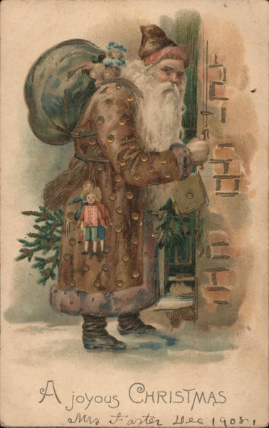 Santa in Brown Robe A Joyous Christmas Santa Claus