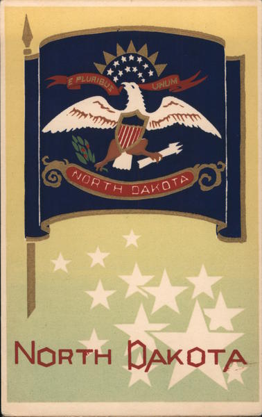 North Dakota Flag Serigraph Flags