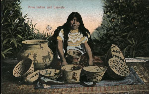 Pima Indian and Baskets Native Americana
