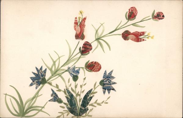 Flowers Stamp Montage Macerated Money & Stamps