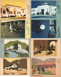 Lot of 8 Santa Monica area Serigraph Postcards California Postcard Postcard Postcard