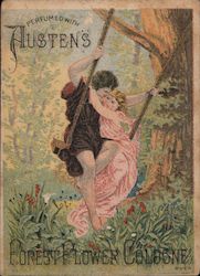 Lovers on a Swing - Perfumed with Austen's Forest Flower Cologne Trade Card