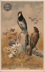 Autumn Sparrows, They Sow / They Sew, Clark's Mile-End Spool Cotton Trade Card